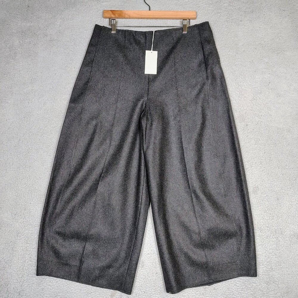 COS Black Wide-Leg Cropped Trousers